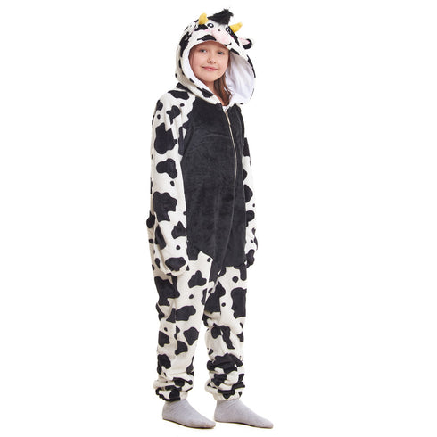 Snuggs Kids Blanket Onesie Black Cow